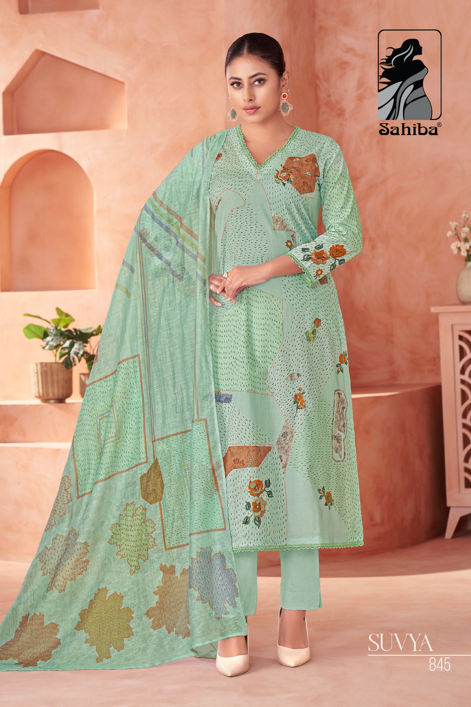 Suvya By Sahiba Lawn Cotton Digital Printed Dress Material Exporters In India